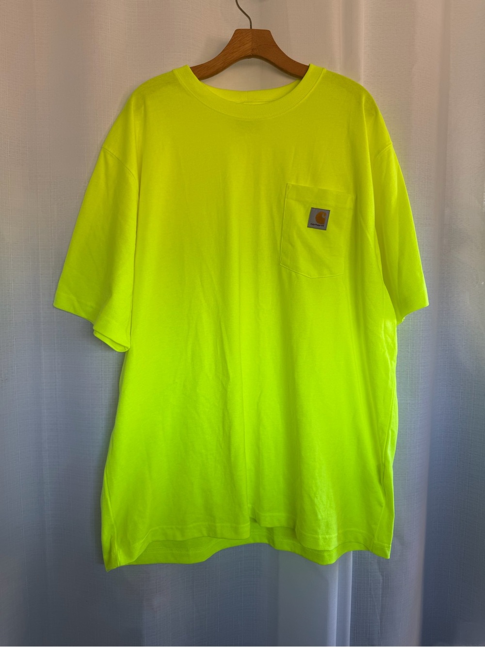 Carhartt Menβs XL Loose Fit High Visibility Neon Yellow Pocket T-Shirt